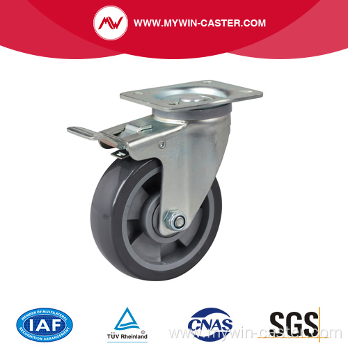 Medium 5 Inch 200Kg Plate Brake PU Caster